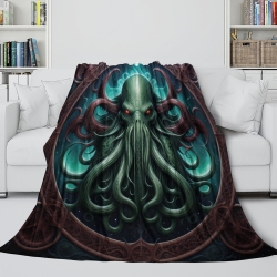 Mito de horror Cthulhu Manta de Forro Polar Impresa en 3D Suave y Acogedora para Sofá Cama Oficina