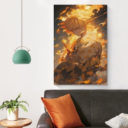 Tueur de démons: Demon Slayer Peinture sur toile sans cadre, impressions posters art mural pour déco maison chambre bureau