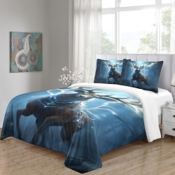 Renne Housse de Couette Imprimée 3D Douce 3 Pièces Literie Garçons Filles