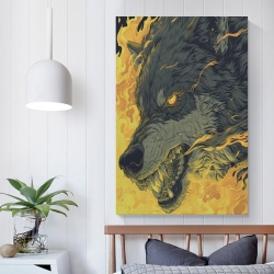 Loup Peinture sur toile sans cadre, impressions posters art mural pour déco maison chambre bureau