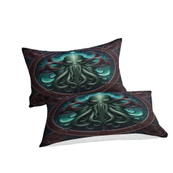 Mito dell'orrore Cthulhu Copripiumino Stampato 3D Morbido 3 Pezzi Biancheria da Letto per Ragazzi Ragazze