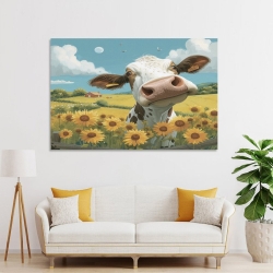 Vache Peinture sur toile sans cadre, impressions posters art mural pour déco maison chambre bureau
