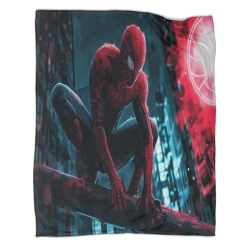 Avengers Spider-Man Manta de Forro Polar Impresa en 3D Suave y Acogedora para Sofá Cama Oficina