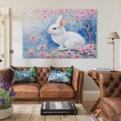 Lapin Petit lapin Peinture sur toile sans cadre, impressions posters art mural pour déco maison chambre bureau