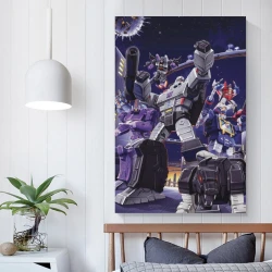 Transformers Megatron Peinture sur toile sans cadre, impressions posters art mural pour déco maison chambre bureau