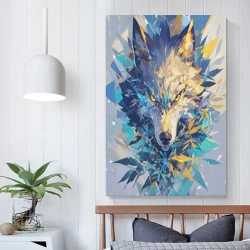 Lobo Pintura en lienzo sin marco, impresiones de pósters arte pared para decoración hogar dormitorio oficina
