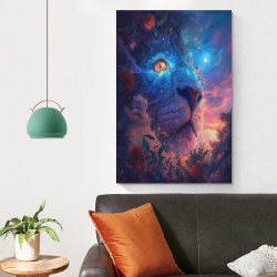 Lion Peinture sur toile sans cadre, impressions posters art mural pour déco maison chambre bureau