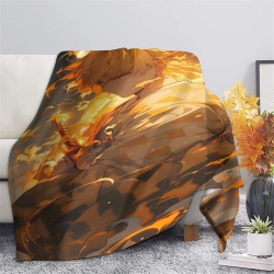 Tueur de démons: Demon Slayer Plaid en Polaire Imprimé 3D Couverture Douce Confortable pour Canapé Lit Bureau