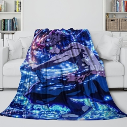 Tueur de démons: Demon Slayer Plaid en Polaire Imprimé 3D Couverture Douce Confortable pour Canapé Lit Bureau