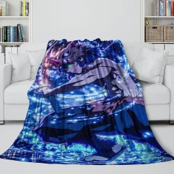 Tueur de démons: Demon Slayer Plaid en Polaire Imprimé 3D Couverture Douce Confortable pour Canapé Lit Bureau