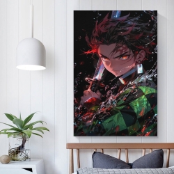 Tueur de démons: Demon Slayer Peinture sur toile sans cadre, impressions posters art mural pour déco maison chambre bureau