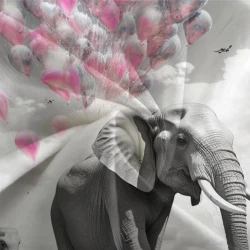 Éléphant Housse de Couette Imprimée 3D Douce 3 Pièces Literie Garçons Filles