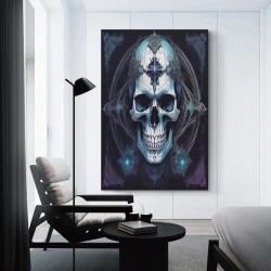 Crâne Peinture sur toile sans cadre, impressions posters art mural pour déco maison chambre bureau