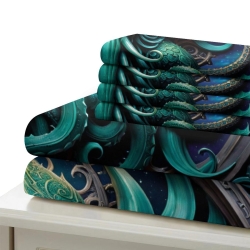 Mythe de l'horreur Cthulhu Housse de Couette Imprimée 3D Douce 3 Pièces Literie Garçons Filles