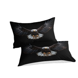 Aigle Housse de Couette Imprimée 3D Douce 3 Pièces Literie Garçons Filles