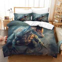 Dinosaure Housse de Couette Imprimée 3D Douce 3 Pièces Literie Garçons Filles