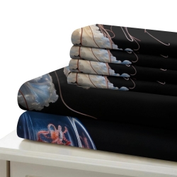 Méduse Housse de Couette Imprimée 3D Douce 3 Pièces Literie Garçons Filles