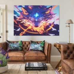 Loup Peinture sur toile sans cadre, impressions posters art mural pour déco maison chambre bureau