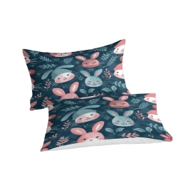 Lapin Housse de Couette Imprimée 3D Douce 3 Pièces Literie Garçons Filles