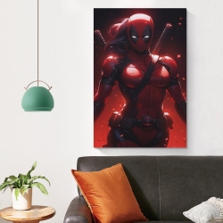 Marvel Deadpool Peinture sur toile sans cadre, impressions posters art mural pour déco maison chambre bureau