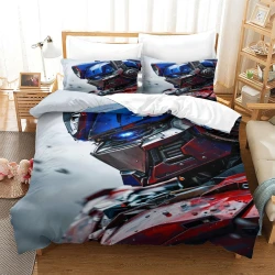 Transformers Optimus Prime Housse de Couette Imprimée 3D Douce 3 Pièces Literie Garçons Filles