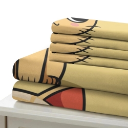 Chat Housse de Couette Imprimée 3D Douce 3 Pièces Literie Garçons Filles