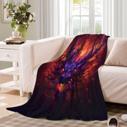 Dragón Manta de Forro Polar Impresa en 3D Suave y Acogedora para Sofá Cama Oficina