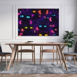 Chat Peinture sur toile sans cadre, impressions posters art mural pour déco maison chambre bureau