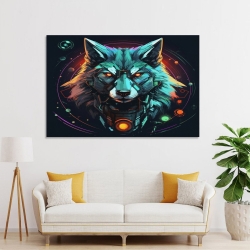 Loup Peinture sur toile sans cadre, impressions posters art mural pour déco maison chambre bureau