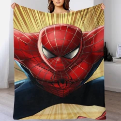 Avengers Spider-Man Plaid en Polaire Imprimé 3D Couverture Douce Confortable pour Canapé Lit Bureau