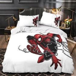 Avengers Spider Man Housse de Couette Imprimée 3D Douce 3 Pièces Literie Garçons Filles
