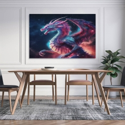 occidental Dragon Peinture sur toile sans cadre, impressions posters art mural pour déco maison chambre bureau