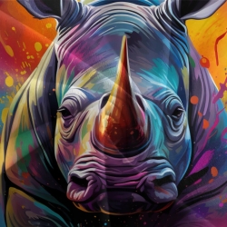 Rhinocéros Housse de Couette Imprimée 3D Douce 3 Pièces Literie Garçons Filles