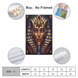 Pharaon égyptien Peinture sur toile sans cadre, impressions posters art mural pour déco maison chambre bureau
