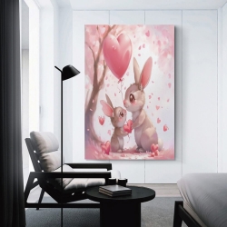 Lapin Petit lapin Peinture sur toile sans cadre, impressions posters art mural pour déco maison chambre bureau