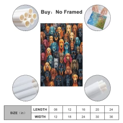 Golden Retriever Peinture sur toile sans cadre, impressions posters art mural pour déco maison chambre bureau