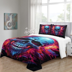 Crâne Housse de Couette Imprimée 3D Douce 3 Pièces Literie Garçons Filles