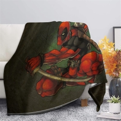 Marvel Deadpool Plaid en Polaire Imprimé 3D Couverture Douce Confortable pour Canapé Lit Bureau