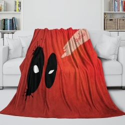 Marvel Deadpool Plaid en Polaire Imprimé 3D Couverture Douce Confortable pour Canapé Lit Bureau