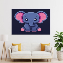 Éléphant Peinture sur toile sans cadre, impressions posters art mural pour déco maison chambre bureau