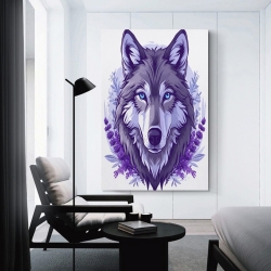 Loup Peinture sur toile sans cadre, impressions posters art mural pour déco maison chambre bureau