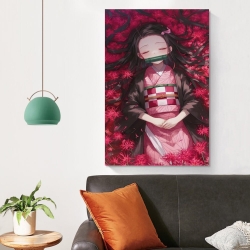 Tueur de démons: Demon Slayer Peinture sur toile sans cadre, impressions posters art mural pour déco maison chambre bureau