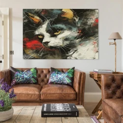Cute Chat Peinture sur toile sans cadre, impressions posters art mural pour déco maison chambre bureau