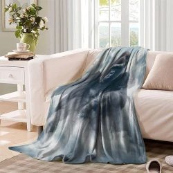 Gorila Manta de Forro Polar Impresa en 3D Suave y Acogedora para Sofá Cama Oficina
