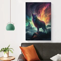 Loup Peinture sur toile sans cadre, impressions posters art mural pour déco maison chambre bureau