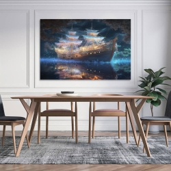 Voilier Peinture sur toile sans cadre, impressions posters art mural pour déco maison chambre bureau