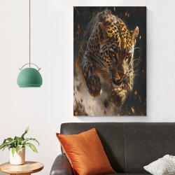 Léopard Peinture sur toile sans cadre, impressions posters art mural pour déco maison chambre bureau