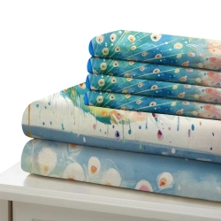 Paon Housse de Couette Imprimée 3D Douce 3 Pièces Literie Garçons Filles