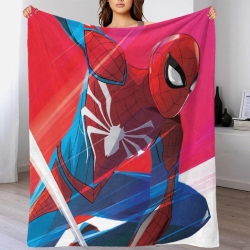 Avengers Spider-Man Plaid en Polaire Imprimé 3D Couverture Douce Confortable pour Canapé Lit Bureau