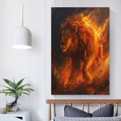 Lion Peinture sur toile sans cadre, impressions posters art mural pour déco maison chambre bureau